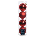 Box 4 Palline Vt luc/opac rosso 10 cm