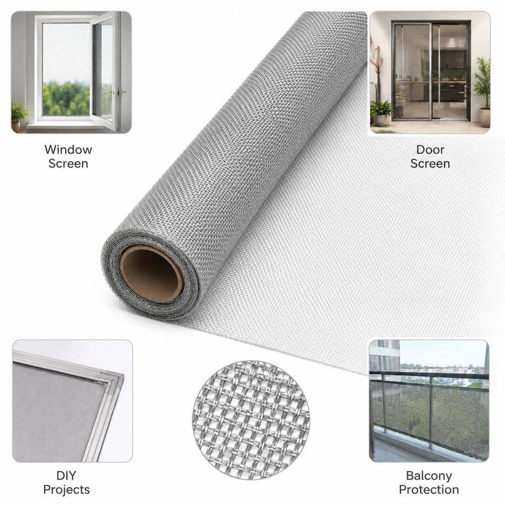 Stainless Steel Fly Screen 60x500 Cm Silver