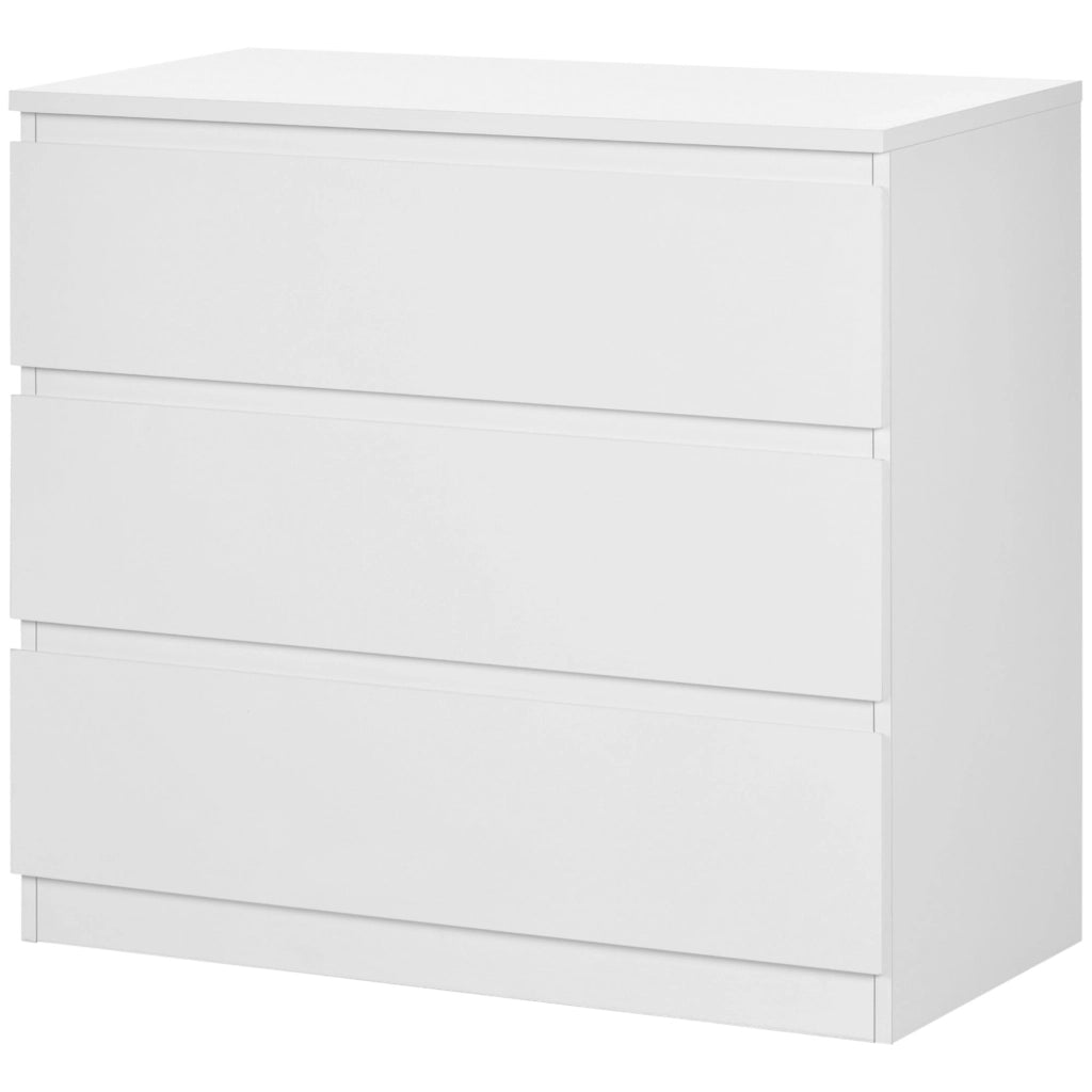 Cassettiera 3 Cassetti ¨C Zephmum ¨C Bianco Legno 80x39x73 cm
