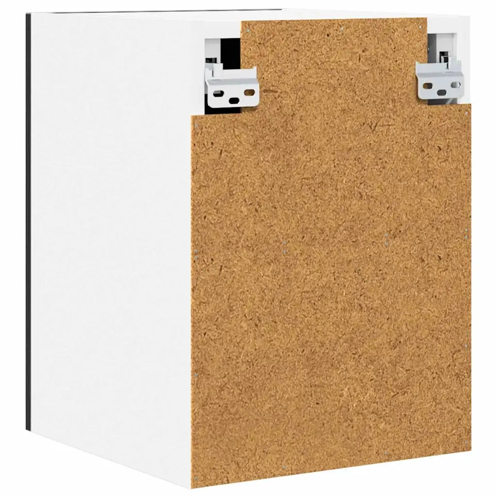 Armadio pensile con porta Rovere Nero e Bianco 30 x 31 x 40 cm
