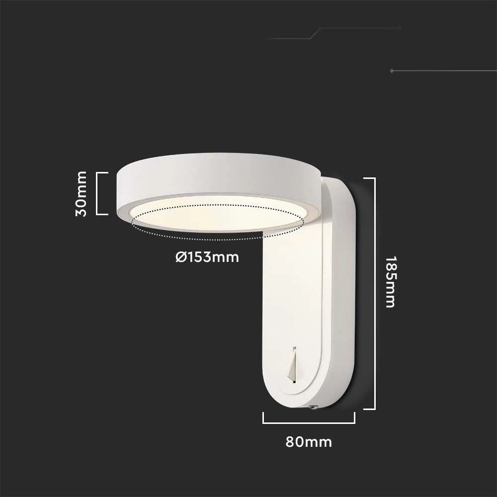 V-TAC applique LED 5W bianca 3000-4000K 600lm IP65 VT-1180