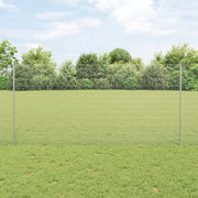 Recinzione in Filo Saldato con 22 Posti U Argento 1.2x25 m Acciaio