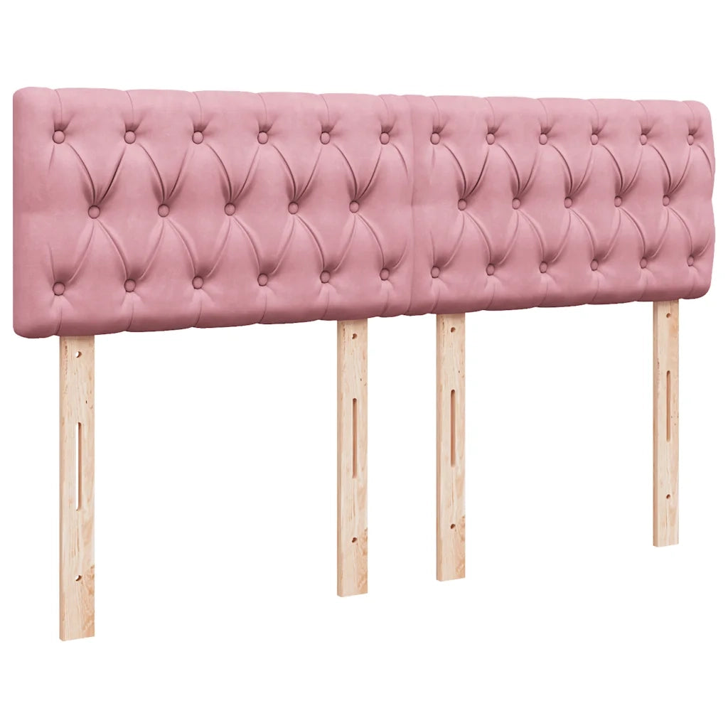 Giroletto a Molle con Materasso Rosa 140x190 cm in Velluto