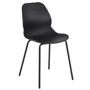 SEDIA STOCCARDA IN PLASTICA DI COLORE NERO 46 X 54 X H84 CM