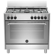 La Germania serie Americana AMN965EXV-24 Cucina libera installazione a Gas 90 cm 5 fuochi con Forno Elettrico Multifunzione 104 Litri Classe A Acciaio Inossidabile