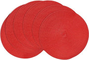 Set di 36 cm di assorbitori da tavola da 6 pezzi - Assorbitori da tavola lavabili e resistenti al calore in plastica rossa per cucina e sala da pranzo