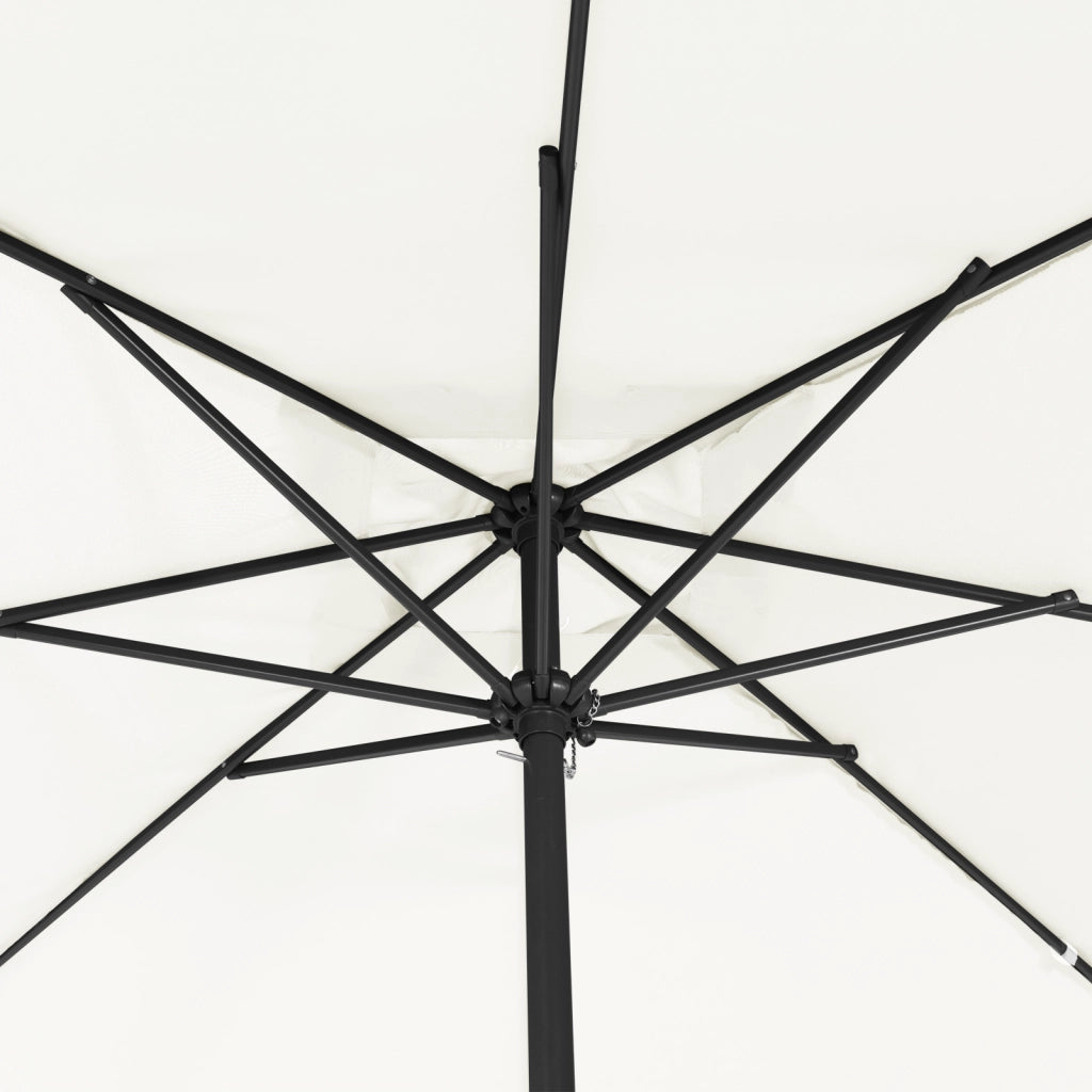 Ombrellone Quadrato da Giardino  295x245 cm Bianco Sabbia