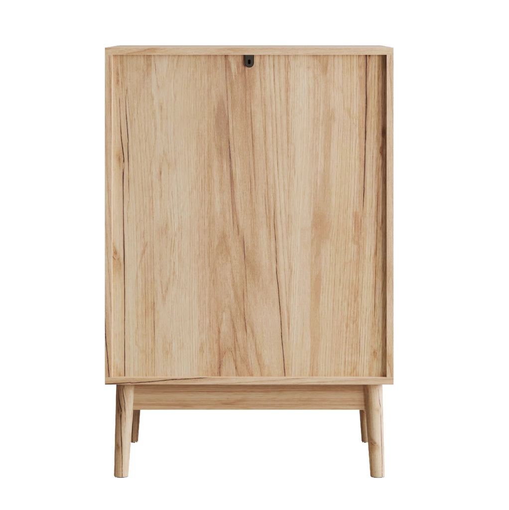 ?????a a 4 cassetti 60x40x90 cm in MDF e truciolare; colore rovere