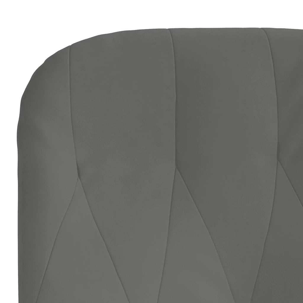 Sedia Relax Grigio Scuro in Velluto 341195