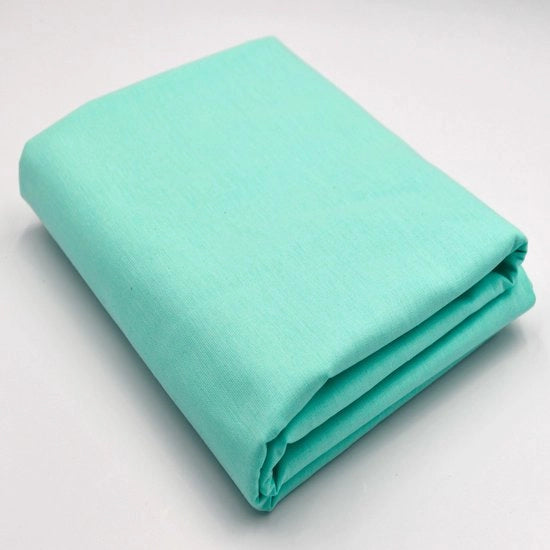 Tessuto in cotone 100%, venduto per metro, larghezza 240 cm, tessuto in cotone 100% Oeko-Tex Standard 100, colori omogenei per cucire (Mint 37, 100 cm)