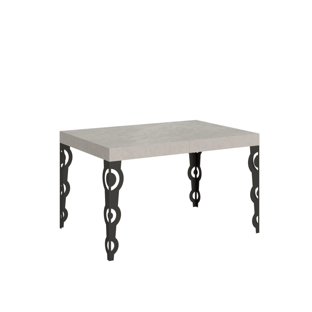 Tavolo allungabile 90/246x90 cm Karamay cashmere gambe antracite