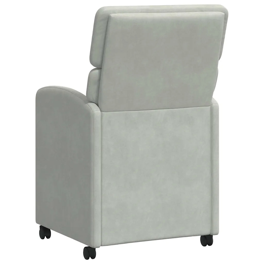 Sedie da Pranzo con Ruote 2 pz | Sedie da cucina Grigio chiaro 58 x 65 x 98 cm