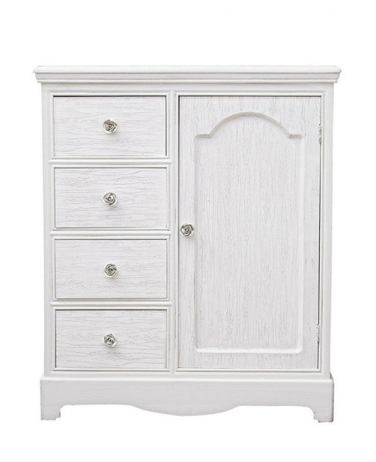 Credenza Blanc 1 Anta 4 Cassetti in Legno