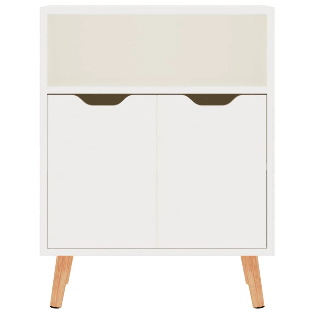 Credenza buffet cassettiera mobile contenitore organizer cucina soggiorno lucido 60 x 30 x 72 cm derivati ​​del legno bianco 02_0030656