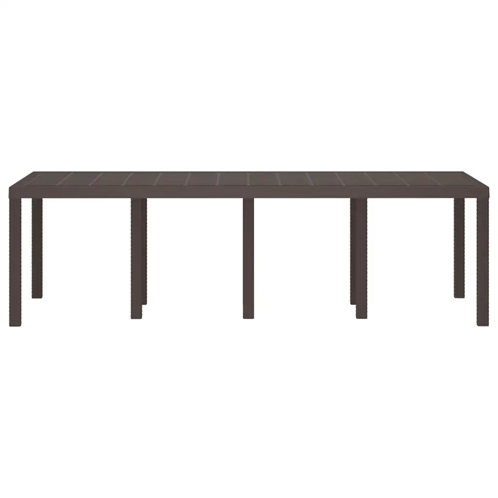 Tavolo da Giardino Marrone 250 x 100 x 73 cm polyrattan