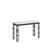 Tavolo Salvaspazio Allungabile 120/200x45/90x80/78 cm Ghibli Double Bianco Frassino