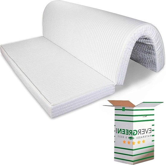 Matrimoniale Mole Matrass 160x190 10 CM Alto Oprievole Seduta per Letto - Poliuretano Ortopedico - Ipoadipeno con Cinture di Fissaggio per Matrass di Massaggio