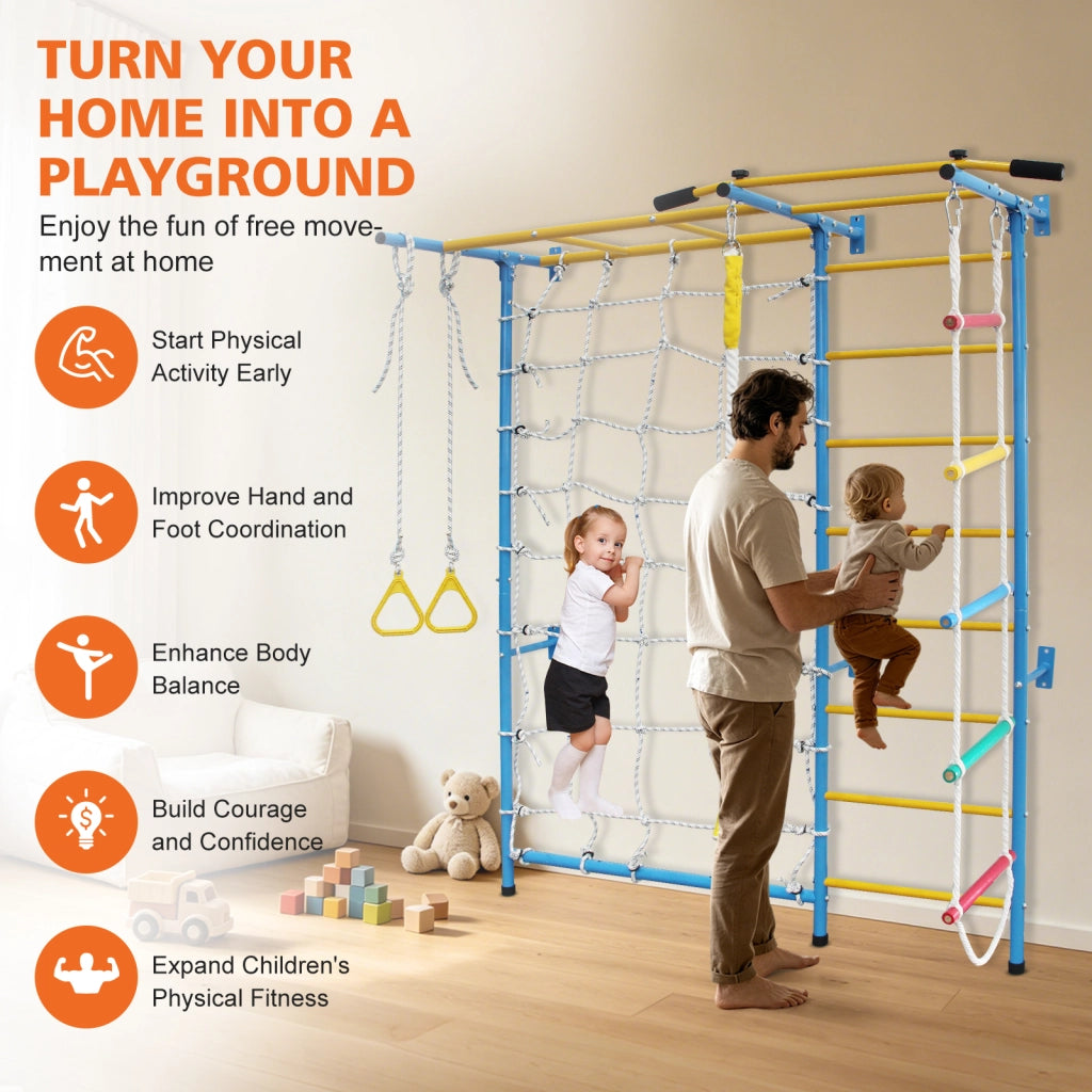 GIOCO DA ARRAMPICATA INDOOR Multifunzione Blu in acciaio al carbonio
