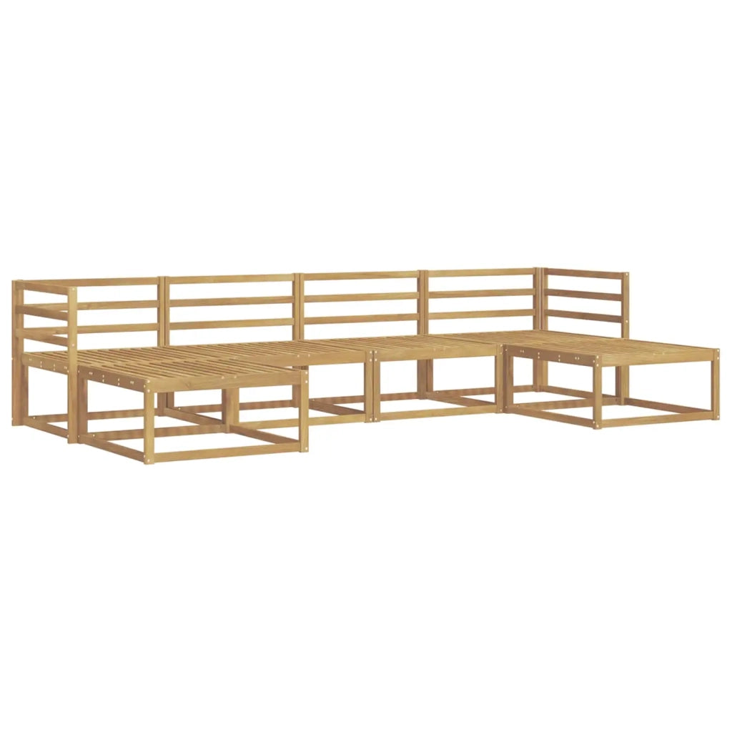 Set di divani da esterno 6 pcs Bianco Legno di Acacia Massello 3386813