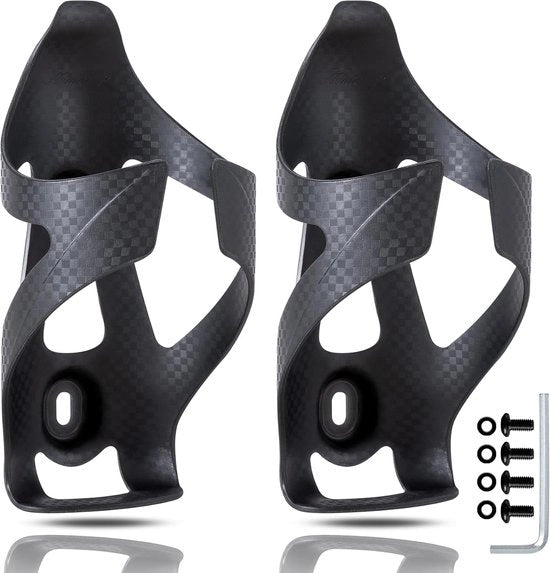 Due pezzi di supporto di fibra di carbonio per bicicletta - 70-74 mm - Nero opaco - per bicicletta da strada, MTB, gravel e e-bike