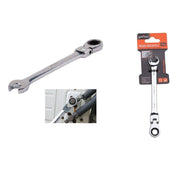 Trade Shop - Chiave A Cricchetto Combinata 10mm Testa Pieghevole Cromo Vanadio Utensile 91732 -
