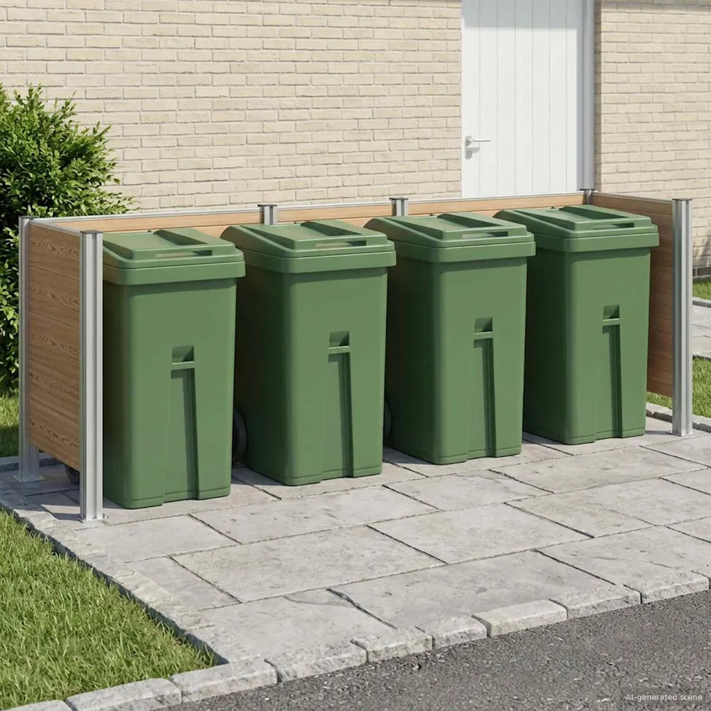 Recinzione Contenitore per Rifiuti Marrone 315 x 85 x 115 cm 3429268