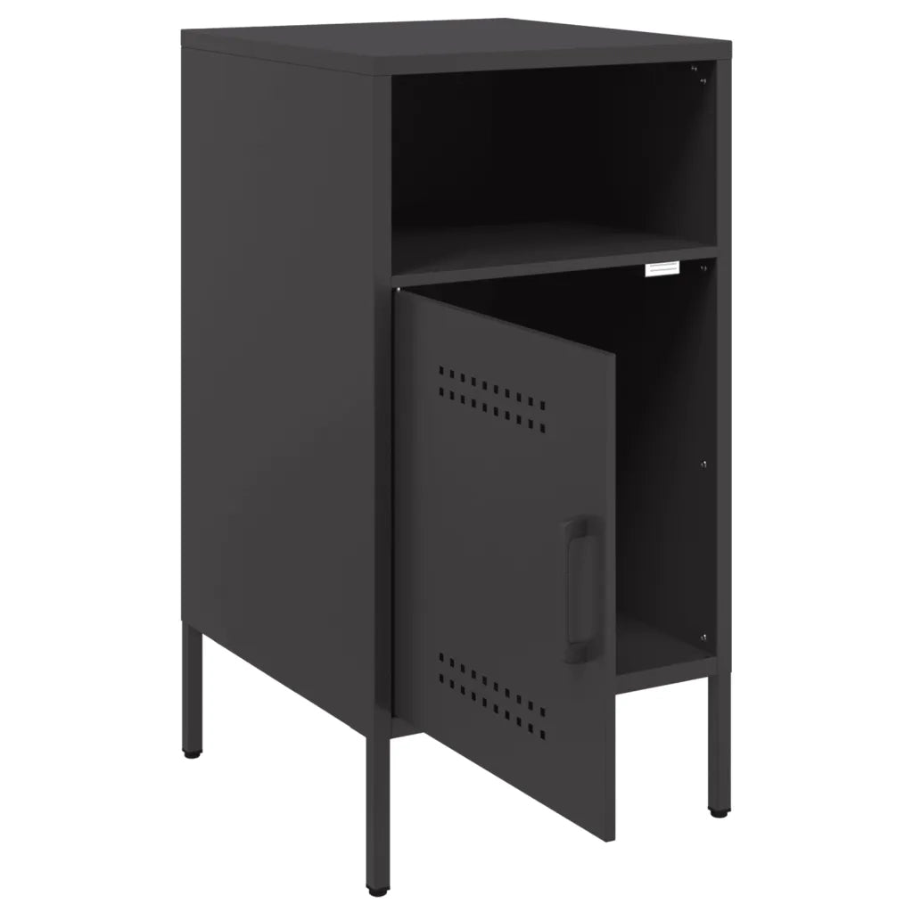 Comodini 2 pz Neri 36x39x68 cm in Acciaio