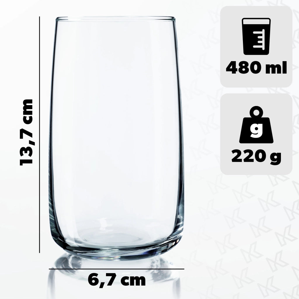 Bicchiere KADAX da 480 ml per whisky, bevande, succhi di frutta e acqua. Bicchiere regalo.
