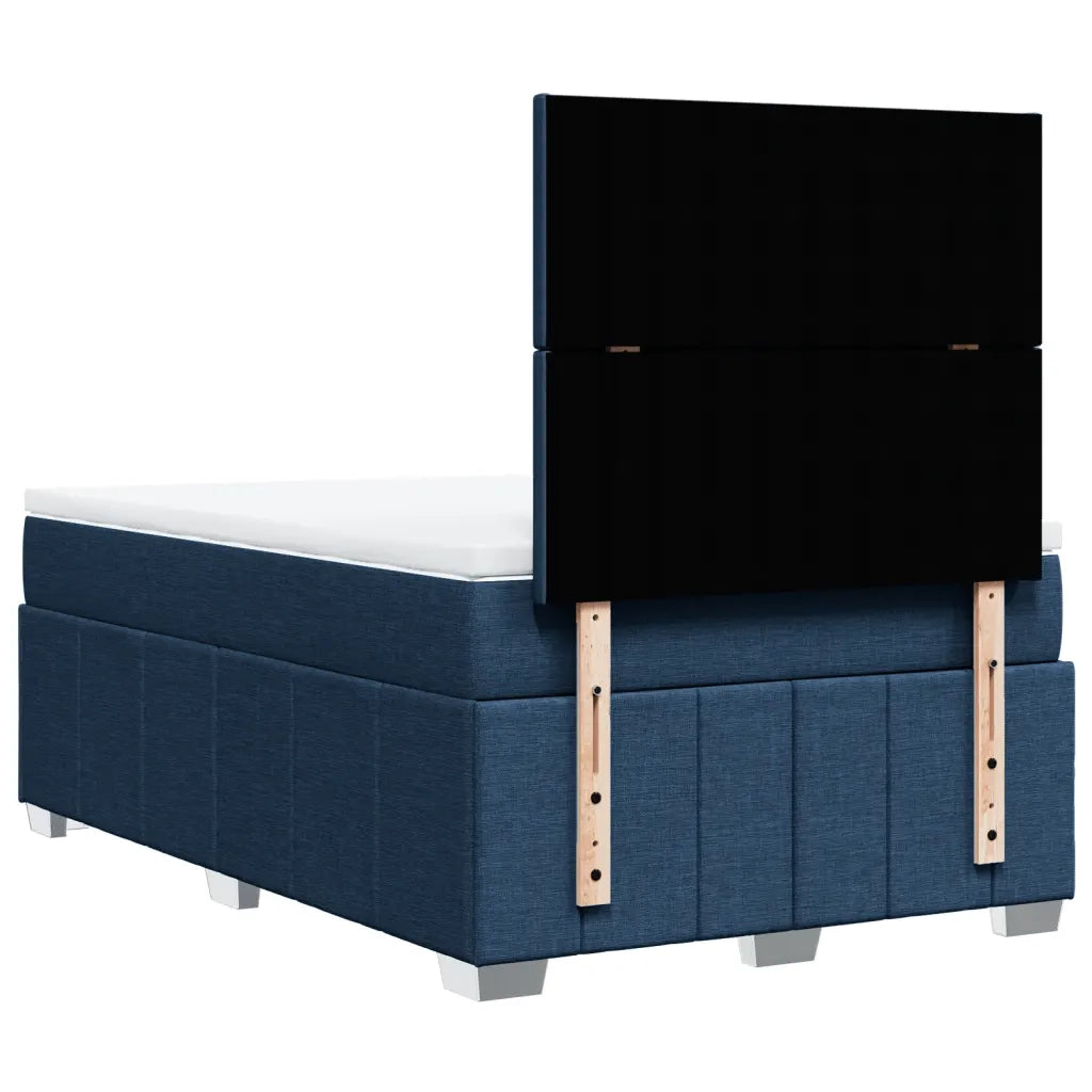 vidaXL Giroletto a Molle con Materasso Blu 120x200 cm in Tessuto