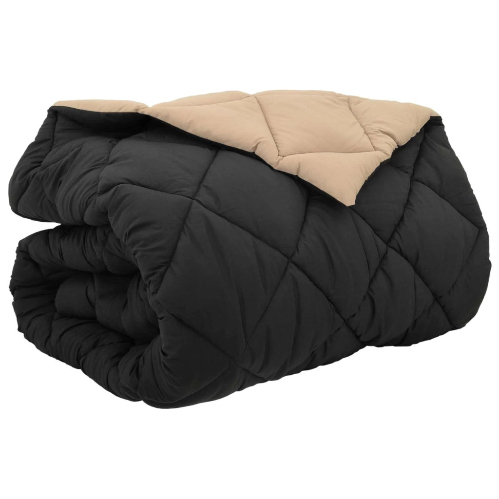 Duvet Invernale Nero e Talpa 240 x 260 cm Microfibra