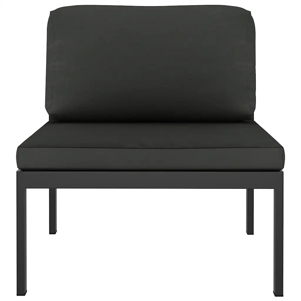 Divano Centrale Modulare 1 pz con Cuscini-Sofa Modulare-Divanetto Alluminio Antracite