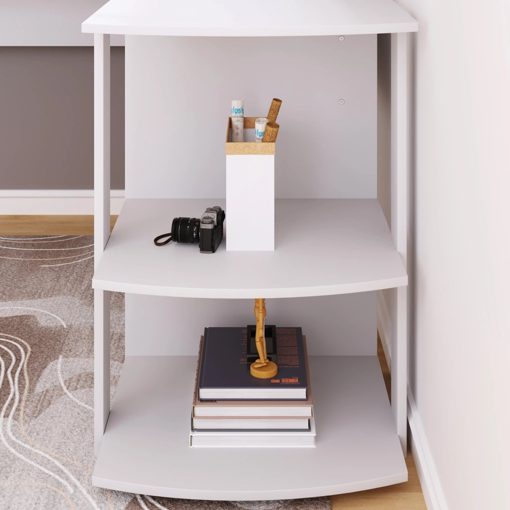 SCRIVANIA ANGOLARE L 140x140xH75 cm Bianco in truciolare