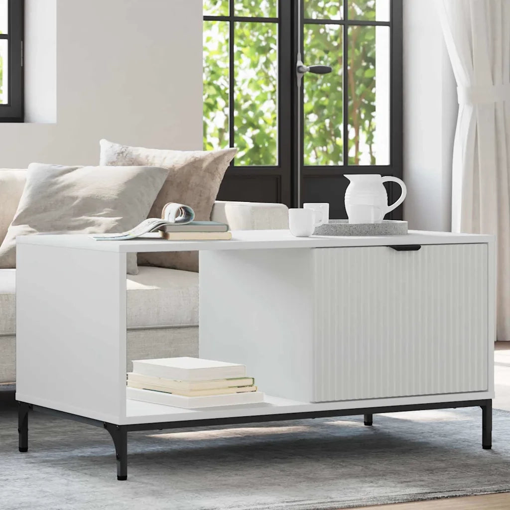 Tavolino da salotto Bianco 90 x 49 x 46 cm Legno multistrato