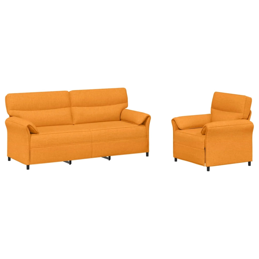 Set di divani 2 pz Giallo Scuro Tessuto 3424880