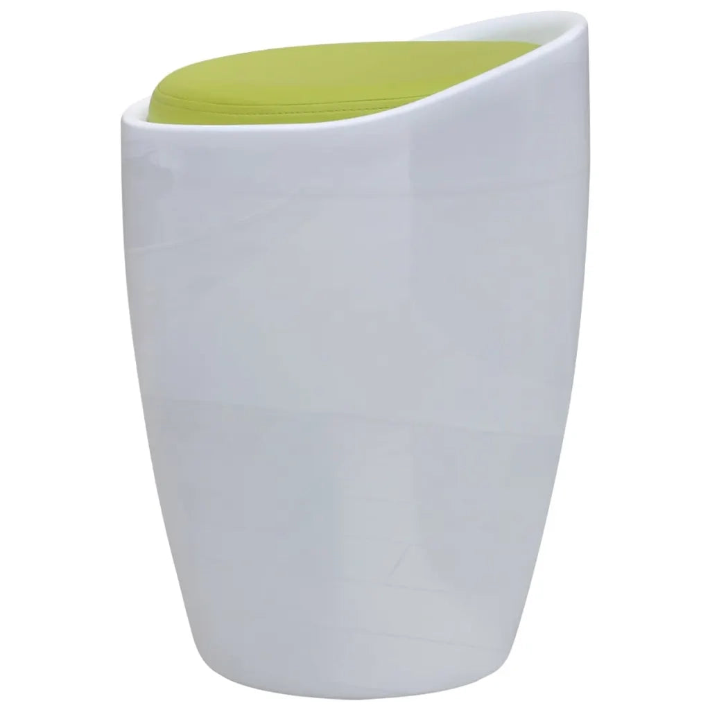 Sgabello Bianco e Verde in Similpelle 242245