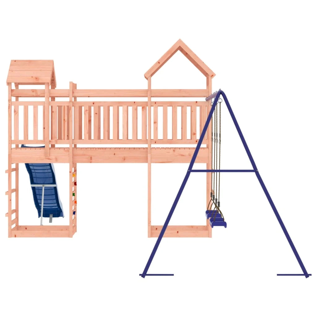 Altalena per parco giochi da esterno scivolo altalena robusta giochi da giardino 276 x 64 x 264 cm legno massello di abete Douglas 02_0004873