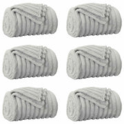 Coperte da Pile 6 pz Grigio 240 x 220 cm Panno