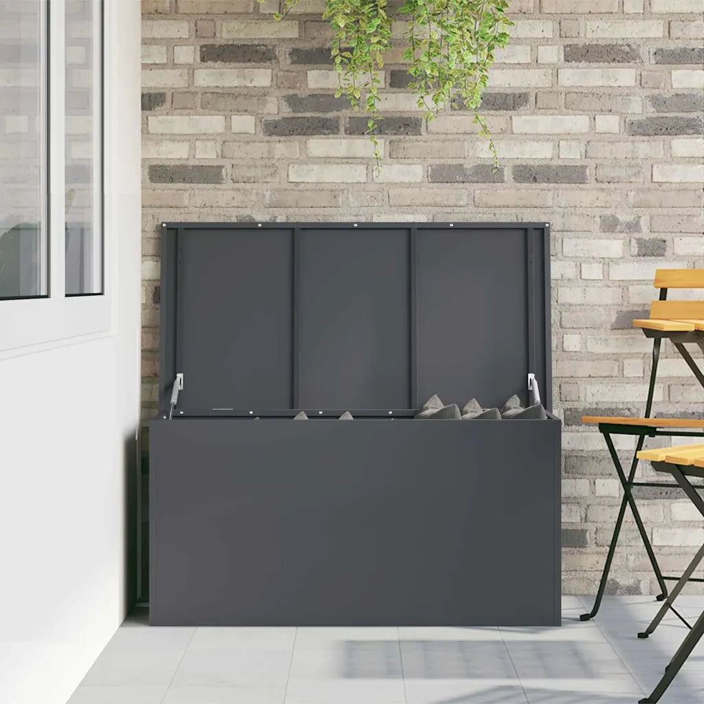 vidaXL Scatola di Stoccaggio Esterno Antracite 100 x 50.5 x 50 cm