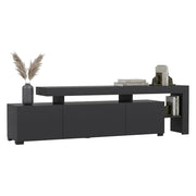 Trasacco, Mobile Porta tv un Ripiano, 192x37x53h cm Nero Antracite