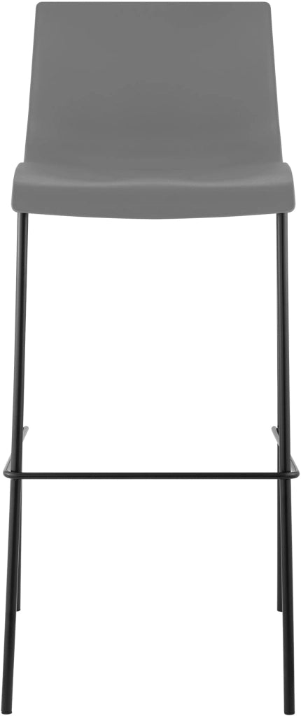 Set di 2 sgabelli da bar Hoover con struttura a 4 piedi in plastica nera 3