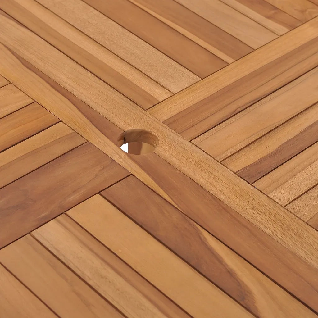 Tavolo Pranzo da Giardino Ø110x110x75 cm Legno Massello di Teak 318478