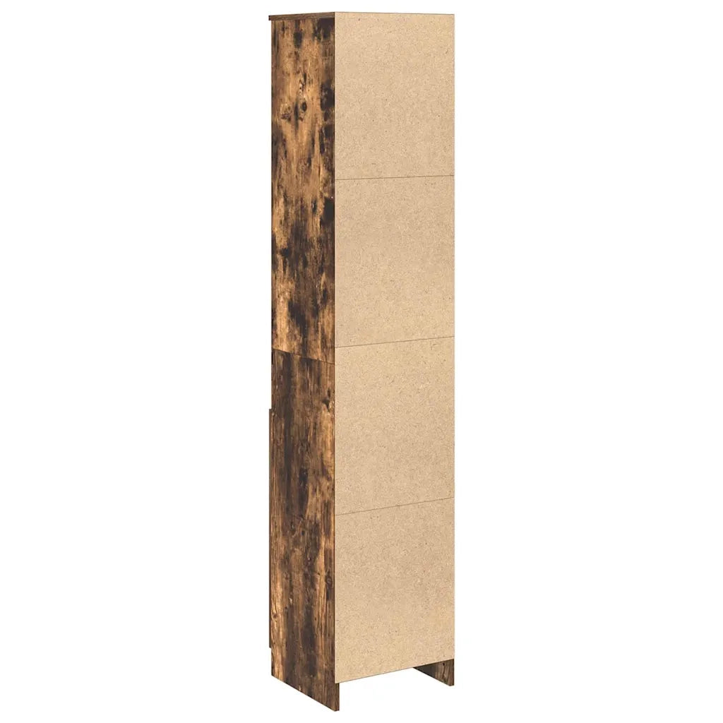 Credenza Rovere Fumo 37,5x35x180 cm in Legno Multistrato