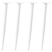 Set di 4 gambe coniche regolabili per tavolo consolle 72 x 73 cm in acciaio bianco 02_0056814