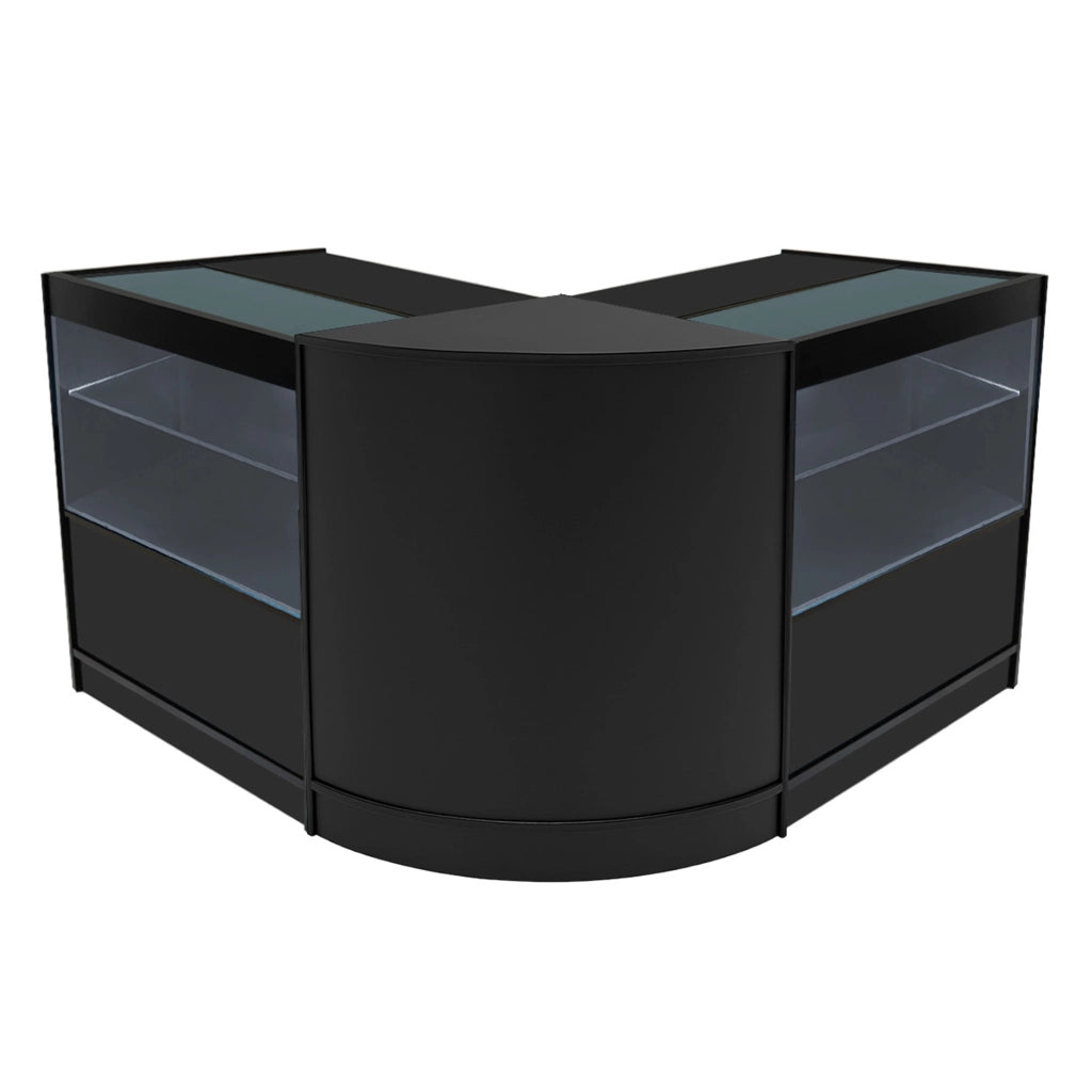 Set Banconi Nero Selene LED C900 CM60 con Serratura e Vetrina Espositiva