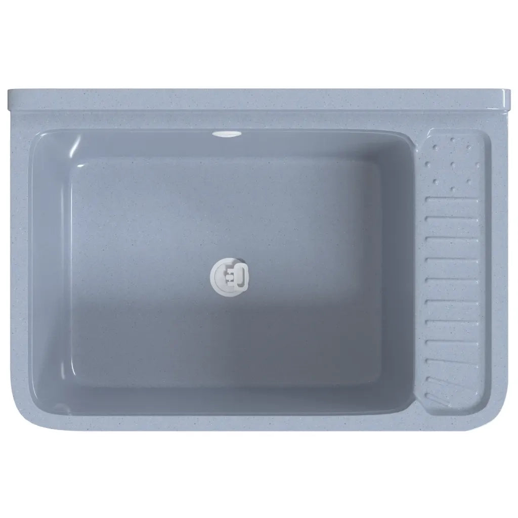 Lavabo a Parete Grigio 60x40x28 cm in Resina 4002798