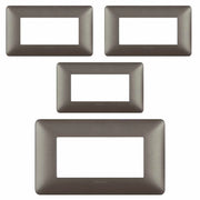 Bticino matix placca 4 posti tecnopolimero colorata am4804 pezzi 4 *** colore iron grigio scuro, confezione 1