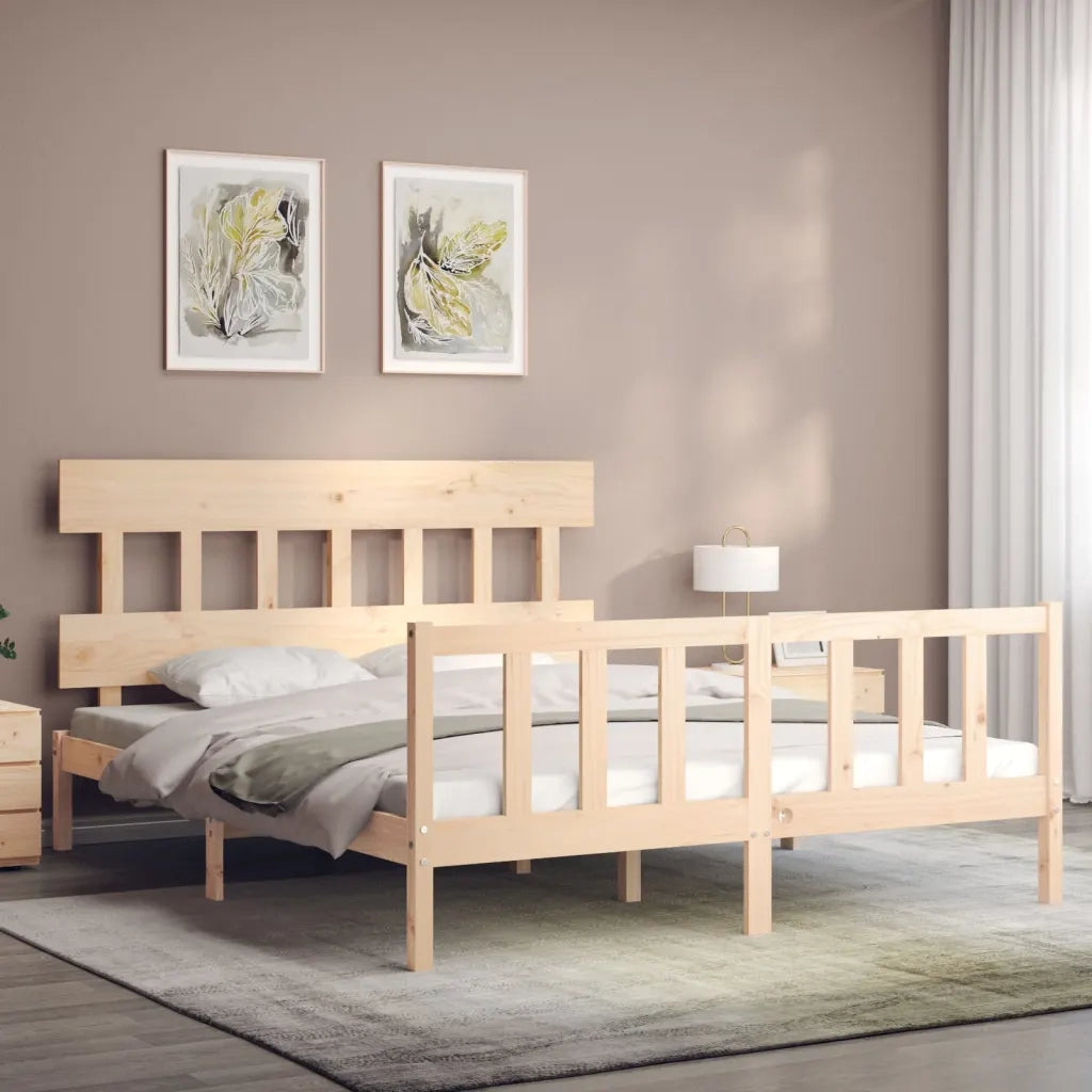 Giroletto senza Materasso 160x200 cm in Legno Massello di Pino 3193346