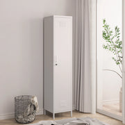Armadio da Ufficio Seinäjoki in Acciaio 180 x 38 x 38 cm - Bianco [en.casa]