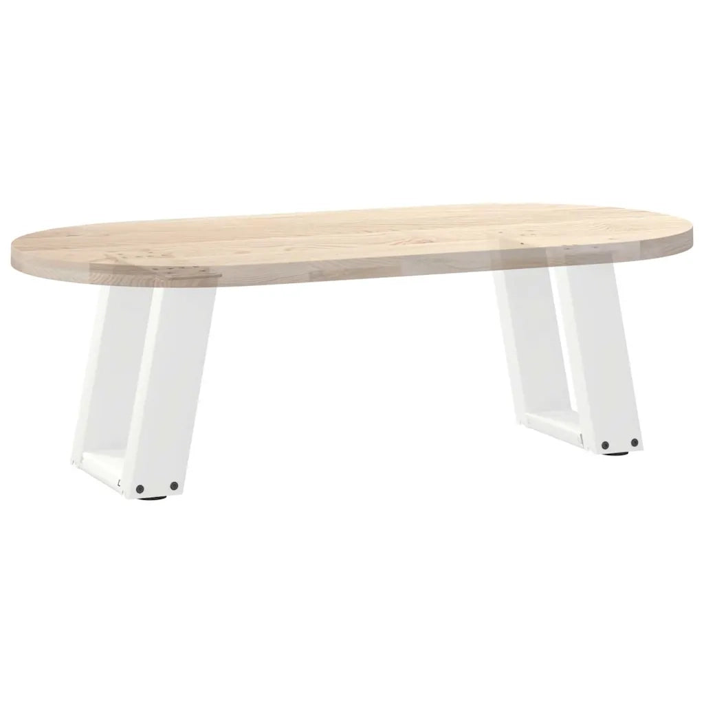 Gambe per Tavolino da Caffè a Forma di U 2 pz Bianche 30x(30-31) cm Acciaio 4012737