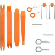 Trade Shop - Kit 10pz Strumento Rimozione Smontaggio Pannelli Auto Autoradio Porta Cruscotto -